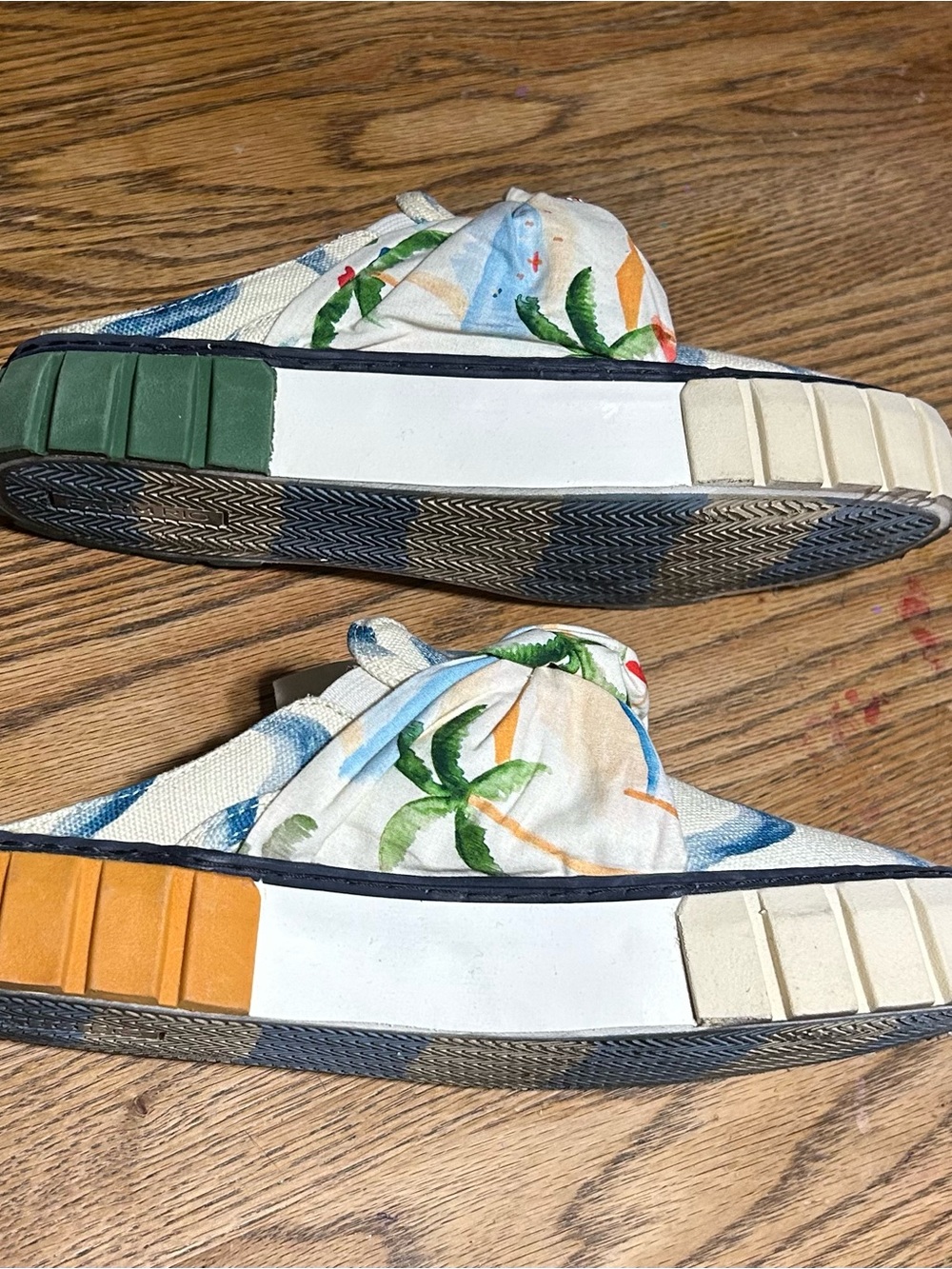 FARM Rio Copacabana Mule Sneakers Tropical Wave Bow Women’s 8.5 New - Picture 6 of 8